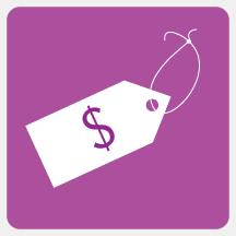 Sales icon.  Price tag drawing